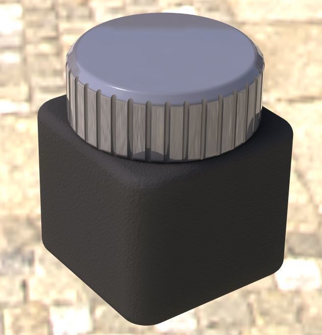 Plastic square jar with lid